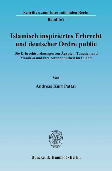 Produktbild: Islamisch inspiriertes Erbrecht und deutscher Ordre public.