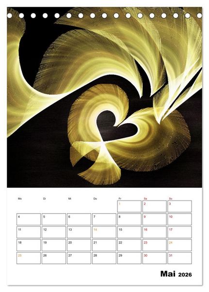 Produktbild: Zauberhaftes Textildesign (Tischkalender 2026 DIN A5 hoch), CALVENDO Monatskalender