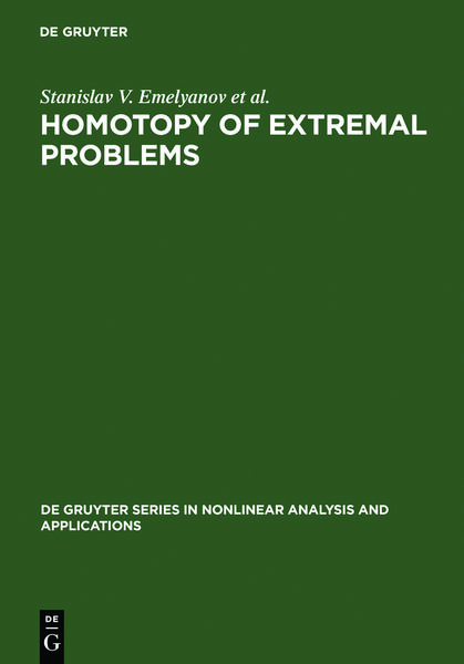 Produktbild: Homotopy of Extremal Problems