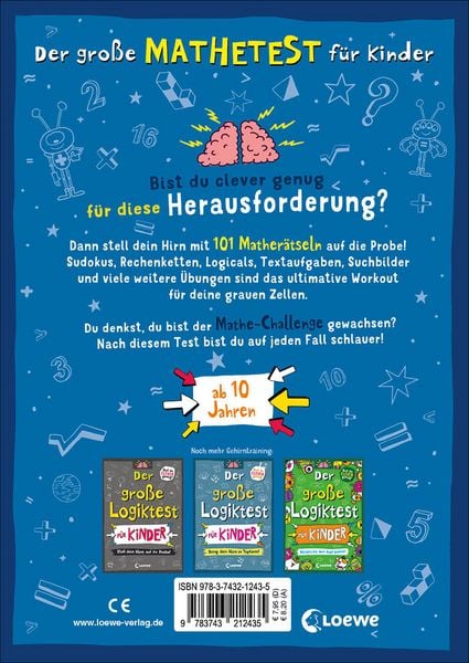 Produktbild: Der gro&szlig;e Mathetest f&uuml;r Kinder - Stell dich der Challenge!