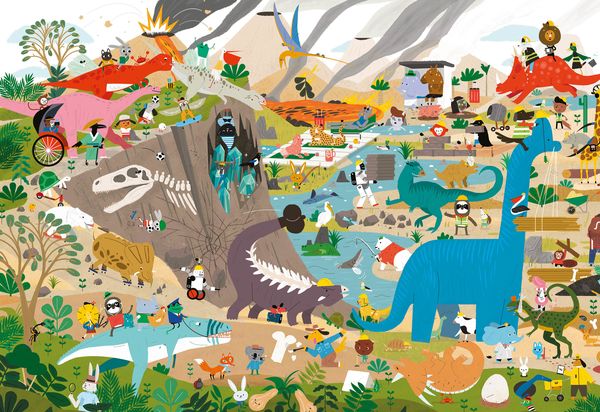 Produktbild: Mein riesengroßes ZICKZACK Ausklappbuch – Dinosaurier