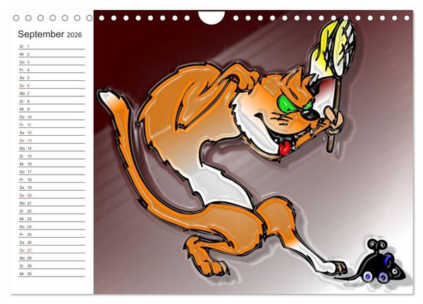 Produktbild: Alles f&uuml;r die Katz! Lustiger Katzen-Planer (Wandkalender 2026 DIN A4 quer), CALVENDO Monatskalender