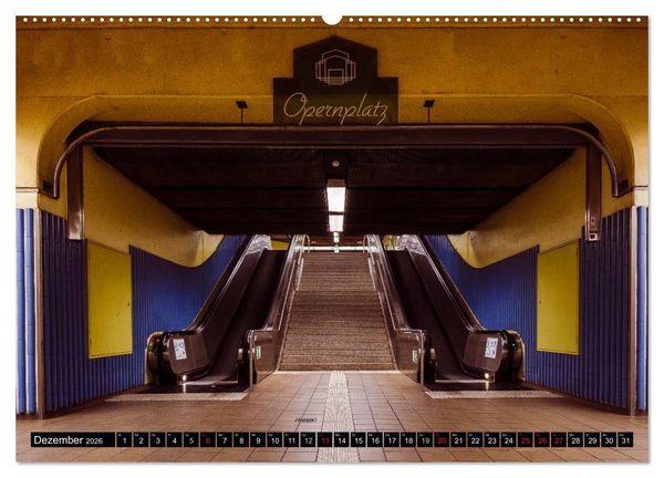 Produktbild: Frankfurt - mit der U-Bahn erfahren (hochwertiger Premium Wandkalender 2026 DIN A2 quer), Kunstdruck in Hochglanz