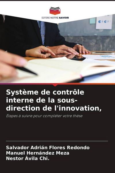 Produktbild: Syst&egrave;me de contr&ocirc;le interne de la sous-direction de l'innovation,
