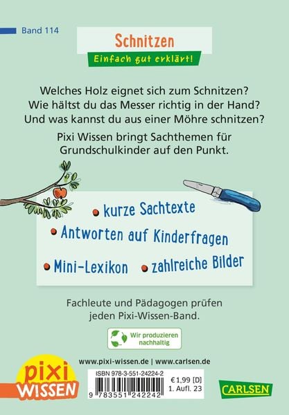 Produktbild: Pixi Wissen 114: Schnitzen