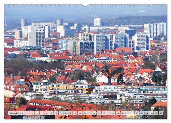 Produktbild: Architektur-Charme der DDR (Erfurt) (hochwertiger Premium Wandkalender 2026 DIN A2 quer), Kunstdruck in Hochglanz