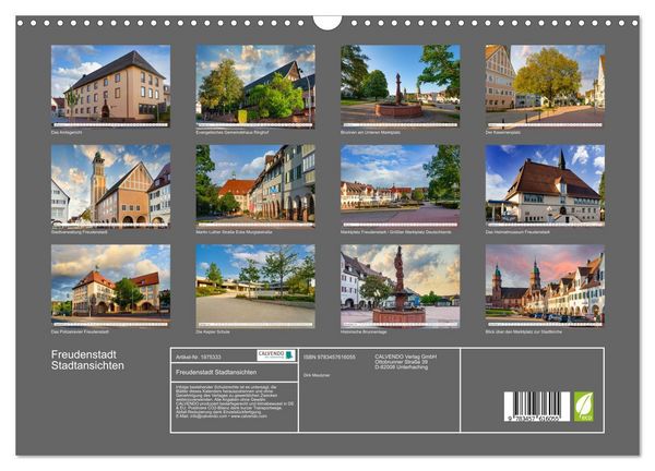 Produktbild: Freudenstadt Stadtansichten (Wandkalender 2026 DIN A3 quer), CALVENDO Monatskalender
