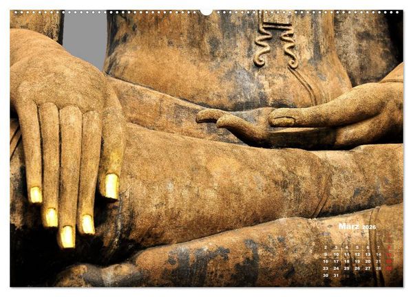 Produktbild: Thailands Buddhas (hochwertiger Premium Wandkalender 2026 DIN A2 quer), Kunstdruck in Hochglanz