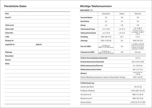 Produktbild: Terminer A6, Leder schwarz 2026