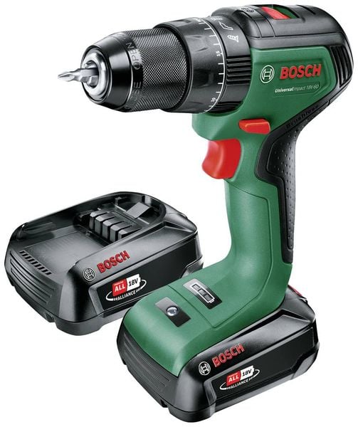 Bosch Home and Garden UniversalImpact 18V-60 06039D7101 Akku-Bohrschrauber 18 V 2.0 Ah Li-Ion inkl. Akku, inkl. Ladegerä