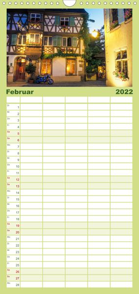 Produktbild: Familienplaner E L S A S S Impressionen (Wandkalender 2022 , 21 cm x 45 cm, hoch)