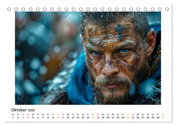 Produktbild: Wikinger - mutige Krieger (Tischkalender 2026 DIN A5 quer), CALVENDO Monatskalender
