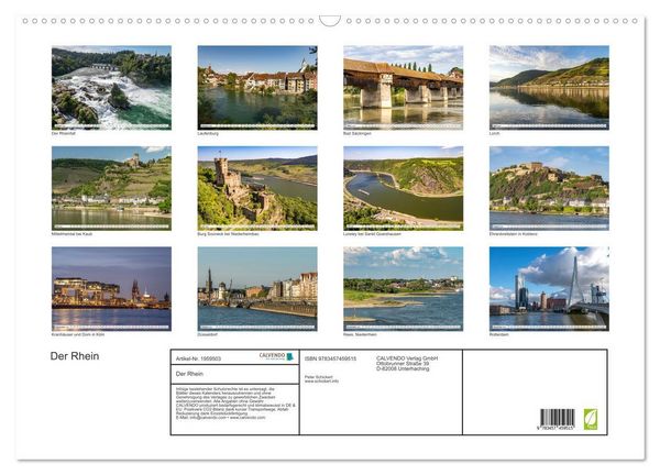 Produktbild: Der Rhein (Wandkalender 2026 DIN A2 quer), CALVENDO Monatskalender