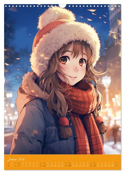 Produktbild: Stadtm&auml;dchen. Ein Jahr mit bezaubernder Manga-Kunst (Wandkalender 2026 DIN A3 hoch), CALVENDO Monatskalender