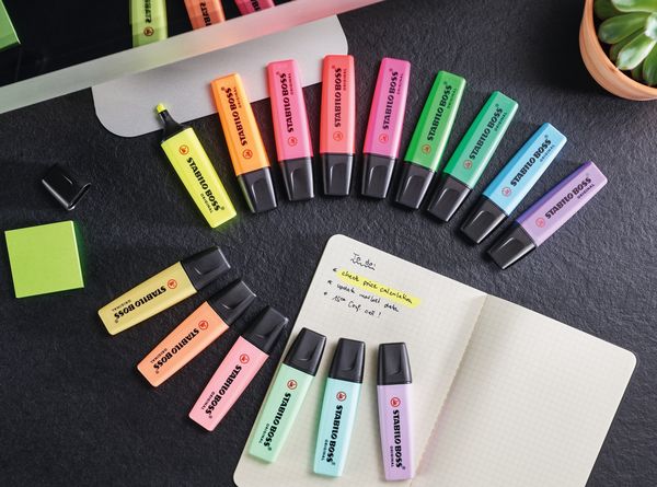 Textmarker - STABILO BOSS ORIGINAL - 8er Pack - mit 8 verschiedenen Farben