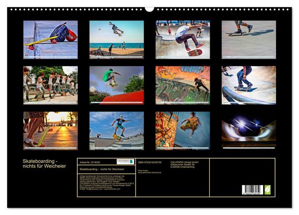 Produktbild: Skateboarding - nichts f&uuml;r Weicheier (Wandkalender 2026 DIN A2 quer), CALVENDO Monatskalender