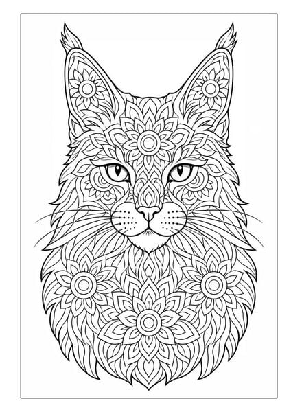 Produktbild: Mandala Malbuch Katzen f&uuml;r Kinder ab 8 Jahren, Teenager und Erwachsene mit 50 sch&ouml;nen Ausmalmotiven