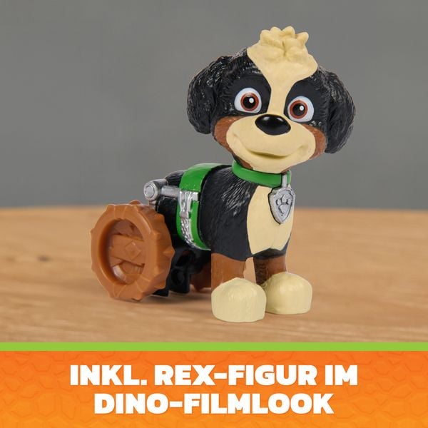 Produktbild: PAW Patrol: Der Dino Film, Rise & Roll Dino Set, Rex-Figur mit Spinosaurus-Dinofigur