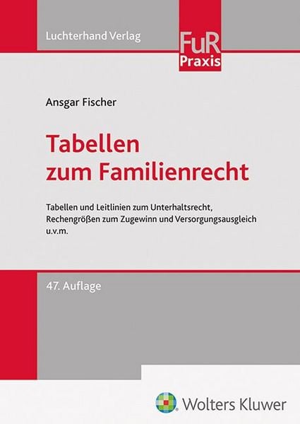 Produktbild: Tabellen zum Familienrecht