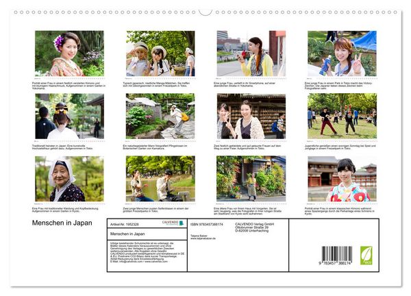 Produktbild: Menschen in Japan (hochwertiger Premium Wandkalender 2026 DIN A2 quer), Kunstdruck in Hochglanz