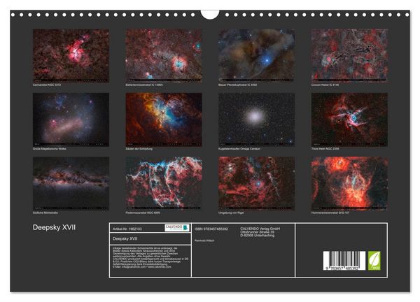 Produktbild: Deepsky XVII (Wandkalender 2026 DIN A3 quer), CALVENDO Monatskalender