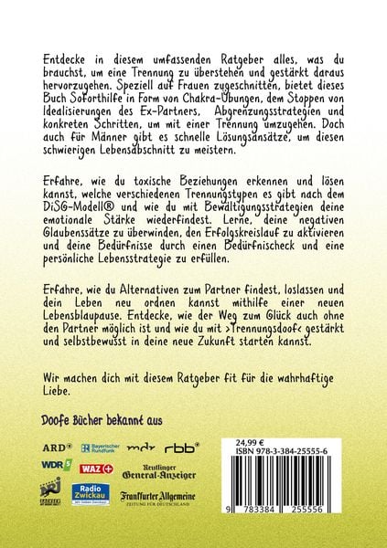 Produktbild: Trennungsdoof ist der ultimative Ratgeber f&uuml;r Frauen und M&auml;nner, die eine Trennung durchleben oder vor dieser Entscheidung stehen &ndash; mit Soforthilfe, Abgrenzungsstrategien und To-Do-Listen