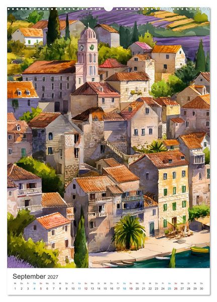 Produktbild: Das Blau des S&uuml;dens (hochwertiger Premium Wandkalender 2027 DIN A2 hoch), Kunstdruck in Hochglanz