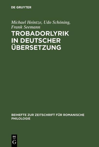 Produktbild: Trobadorlyrik in deutscher &Uuml;bersetzung