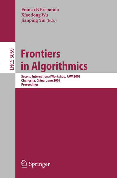 Produktbild: Frontiers in Algorithmics