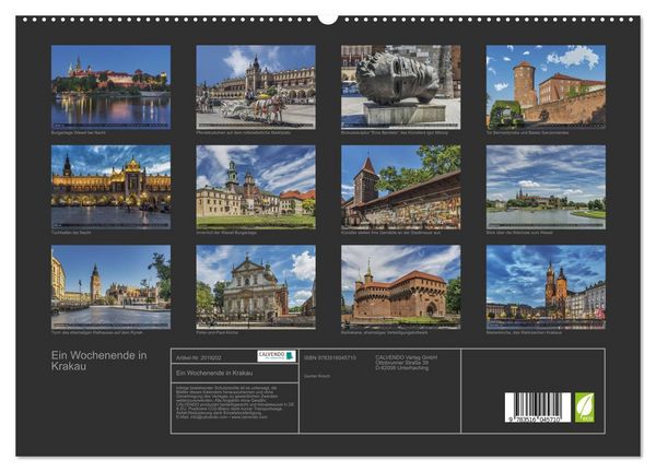 Produktbild: Ein Wochenende in Krakau (hochwertiger Premium Wandkalender 2026 DIN A2 quer), Kunstdruck in Hochglanz