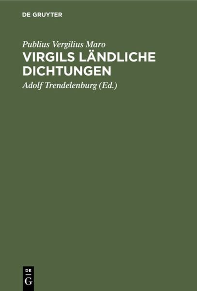 Produktbild: Virgils l&auml;ndliche Dichtungen