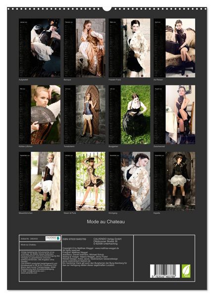 Produktbild: Mode au Chateau (hochwertiger Premium Wandkalender 2026 DIN A2 hoch), Kunstdruck in Hochglanz