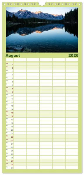 Produktbild: Familienplaner 2026 - Oh Canada... mit 5 Spalten (Wandkalender, 21 x 45 cm) CALVENDO