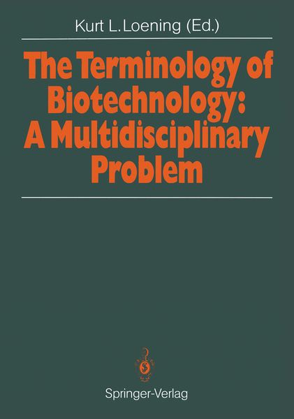 Produktbild: The Terminology of Biotechnology: A Multidisciplinary Problem