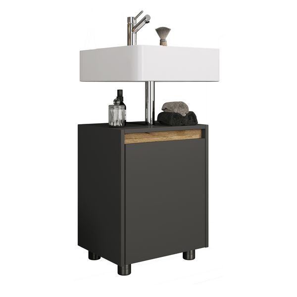 Produktbild: Holz Badschrank Badunterschrank 55x42x33 Cosila