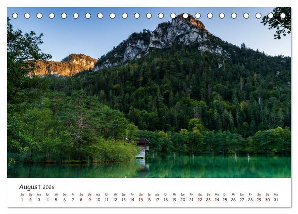 Produktbild: Einzigartige Seen in Bayern (Tischkalender 2026 DIN A5 quer), CALVENDO Monatskalender