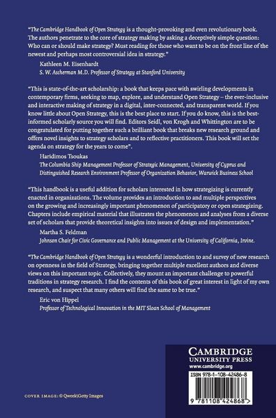 Produktbild: Cambridge Handbook of Open Strategy