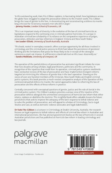Produktbild: Homicide Law Reform, Gender and the Provocation Defence