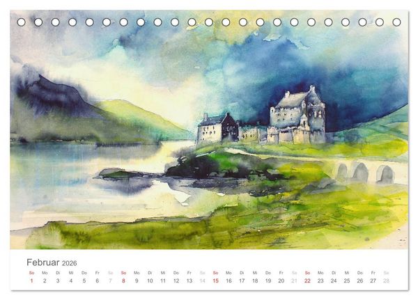 Produktbild: Faszination Aquarell - Eckard Funck (Tischkalender 2026 DIN A5 quer), CALVENDO Monatskalender