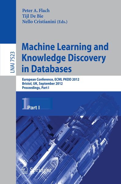 Produktbild: Machine Learning and Knowledge Discovery in Databases