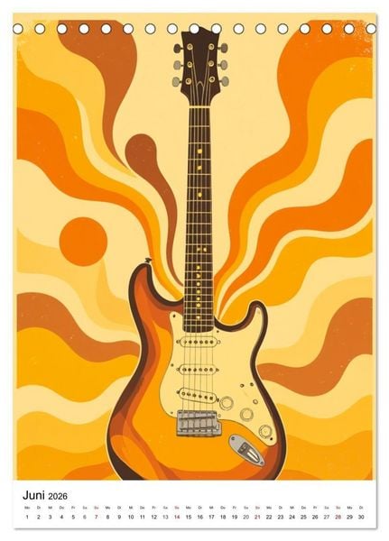 Produktbild: Feel the Groove &ndash; Funk & Soul Vintage (Tischkalender 2026 DIN A5 hoch), CALVENDO Monatskalender