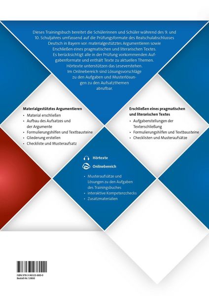 Produktbild: Sicher zum Realschulabschluss Deutsch Bayern &ndash; Trainingsbuch inkl. L&ouml;sungen und Onlinekurs