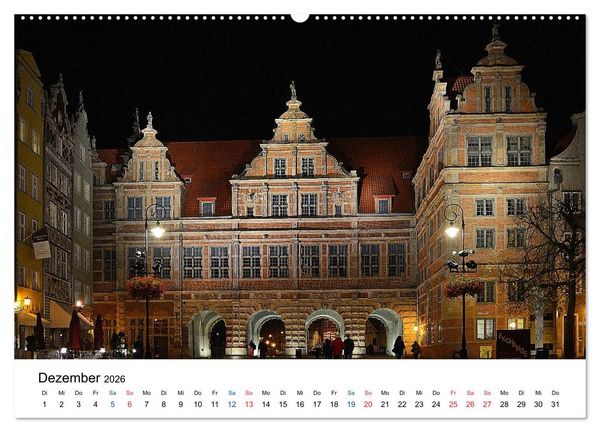 Produktbild: Das alte Danzig - Ein Stadtbummel am Abend (Wandkalender 2026 DIN A2 quer), CALVENDO Monatskalender