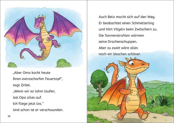 Produktbild: Die sch&ouml;nsten Lesel&ouml;wen-Geschichten zum ersten Selberlesen - Drachen