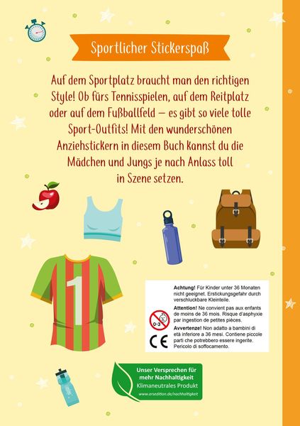 Produktbild: Mini-Sticker-Anziehpuppen &ndash; Beim Sport