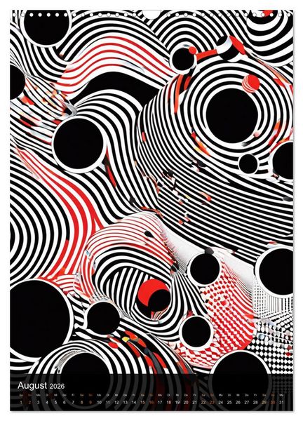 Produktbild: OP Art Nichts f&uuml;r schwache Augen (Wandkalender 2026 DIN A3 hoch), CALVENDO Monatskalender