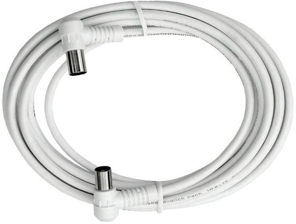 Produktbild: Axing Antennen Anschlusskabel [1x Antennenstecker 75 Ω - 1x Antennenbuchse 75 Ω] 7.50 m 85 dB Wei&szlig;
