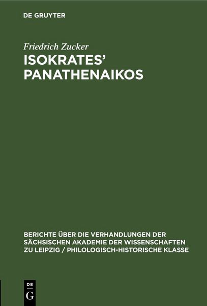 Produktbild: Isokrates&rsquo; Panathenaikos