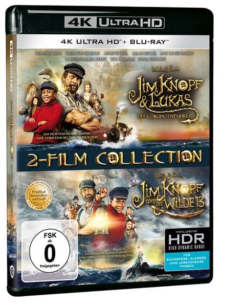Produktbild: Jim Knopf & Lukas der Lokomotivf&uuml;hrer + Jim Knopf und die Wilde 13 (2 4K Ultra HD) (+ 2 Blu-ray 2D)