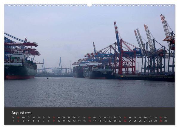 Produktbild: Hafen Hamburg 2026 (hochwertiger Premium Wandkalender 2026 DIN A2 quer), Kunstdruck in Hochglanz